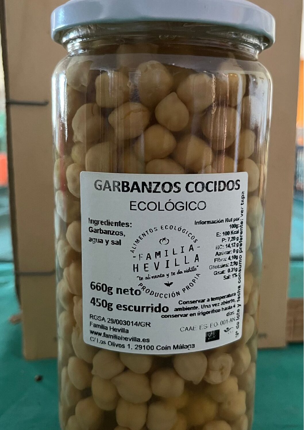 Bote garbanzos cocidos al natural
